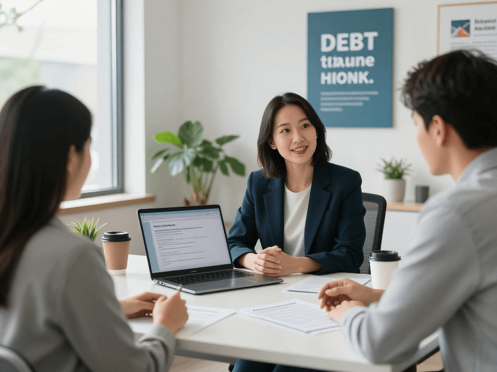 Credit-consolidation.ca/ financial counseling session showing guidance in debt management.