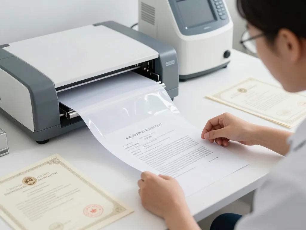 dich vụ bóc ép plastic services showcased in a modern office setup for professional document restoration.