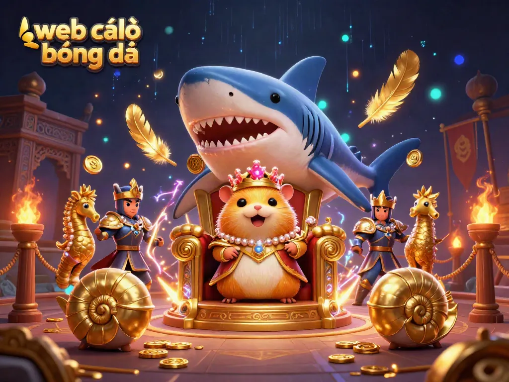 Khám phá web cá độ bóng đá với hình ảnh hoàng đế chuột vàng và vệ sĩ ngựa biển trong đấu trường.