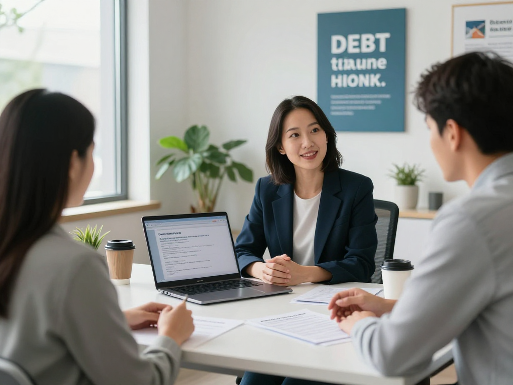Credit-consolidation.ca/ financial counseling session showing guidance in debt management.