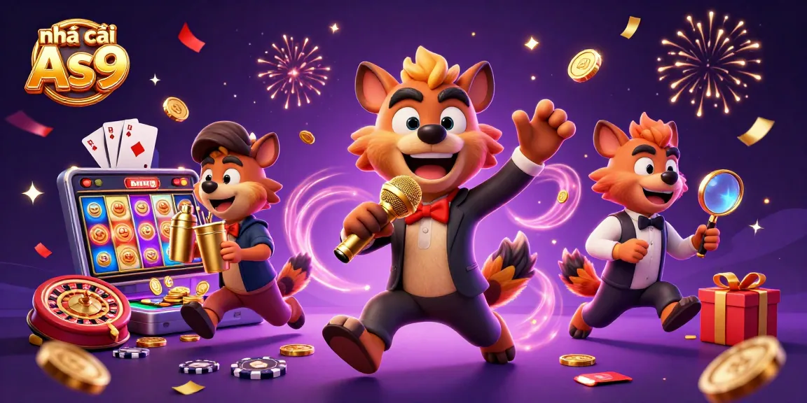 Engaging scene featuring nhà cái As9 characters in a lively casino setting, showcasing fun and excitement.