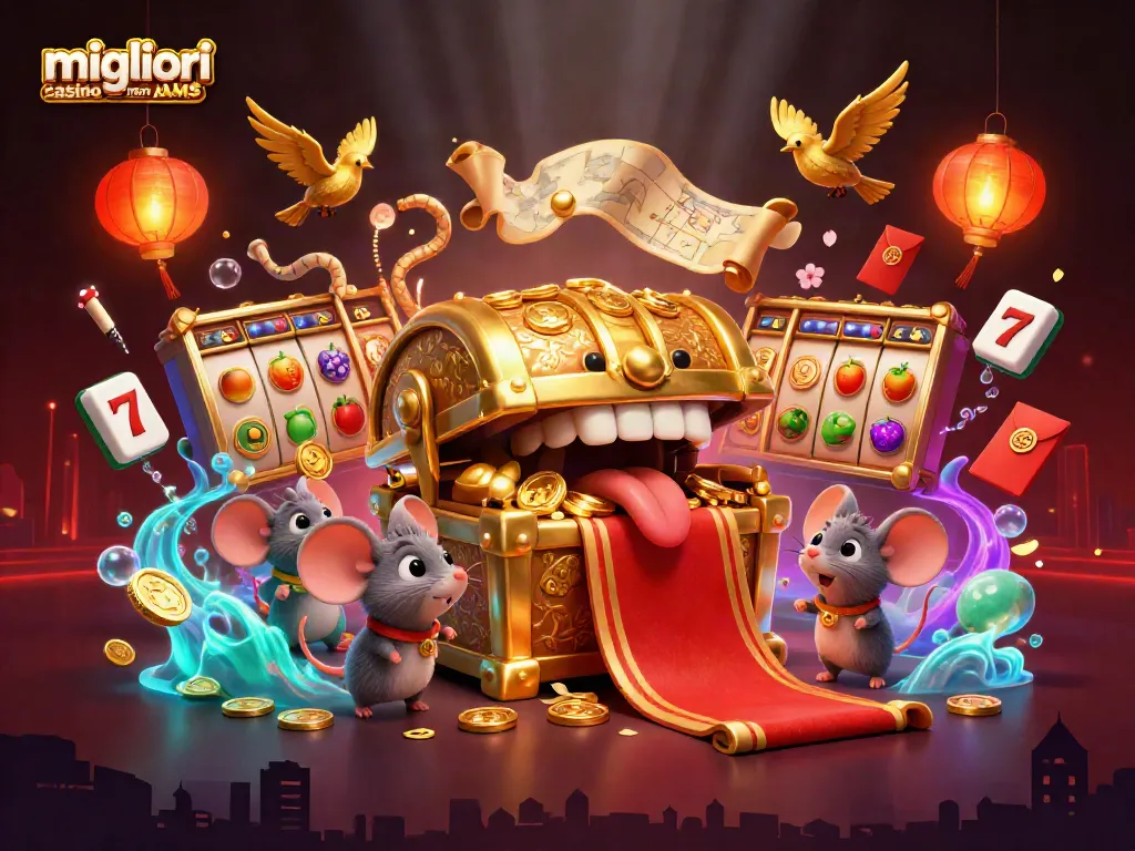 Scopri i migliori casino non AAMS con un'illustrazione vibrante di gioco e avventura.