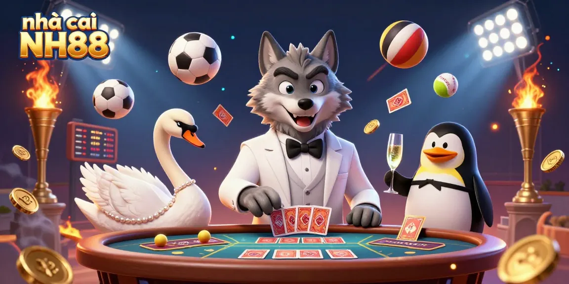 Experience the excitement at nhà cái NH88 with dynamic betting activities and colorful illustrations