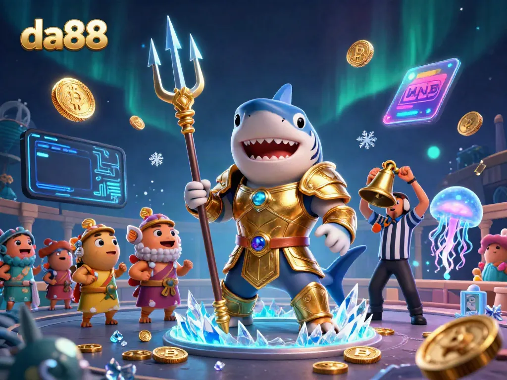 Engage in thrilling underwater gaming with da88's vibrant 3D scene packed with action.