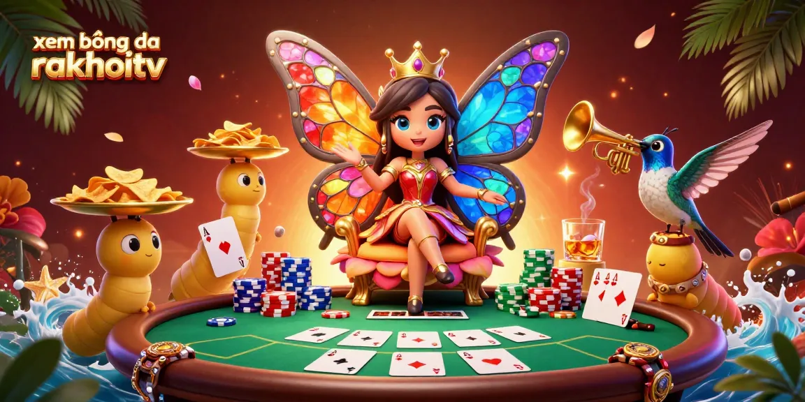 Engage with xem bóng đá rakhoitv in a vibrant, carnival-themed gambling scene with detailed animations.