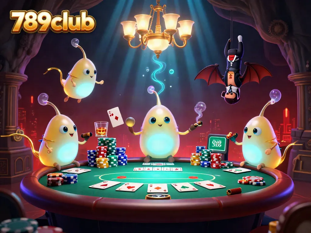 Experience the vibrant glow of 789club with bioluminescent glowworms lighting a cave casino scene.