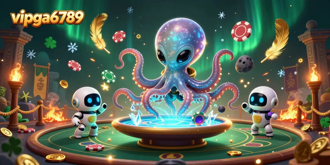 Experience thrilling gambling with vipga6789 in a vibrant alien poker scene with dynamic characters.