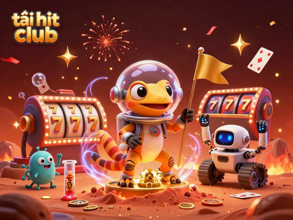 Experience the excitement of tải hit club with vibrant characters uncovering casino treasures and games.