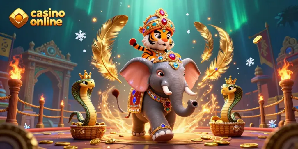 Juega en un casino online donde el tigre maharaja y el elefante joyado ofrecen premios.