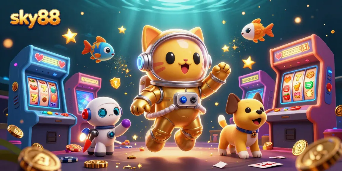 Experience thrilling gameplay with sky88 showcasing vibrant casino elements and unique characters.