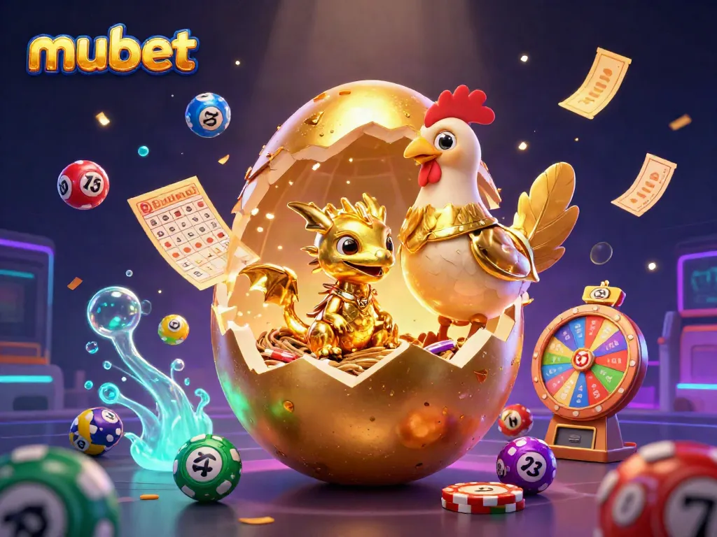 Engage in thrilling gameplay with mubet, featuring a golden dragon and vibrant casino elements.