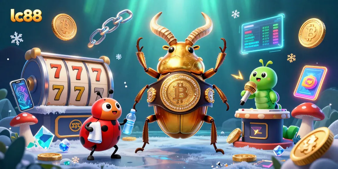Engage with lc88's thrilling online slots in a vibrant digital battle with a golden stag beetle champion