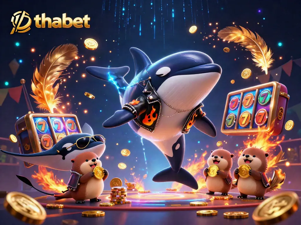 Experience the thrill of thabet with a lively 3D casino scene featuring vibrant characters and dynamic elements.
