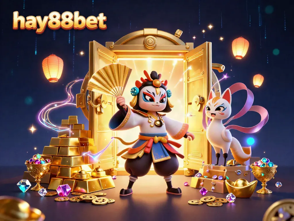 Engage with vibrant hay88bet casino adventure featuring kabuki warrior and treasures!