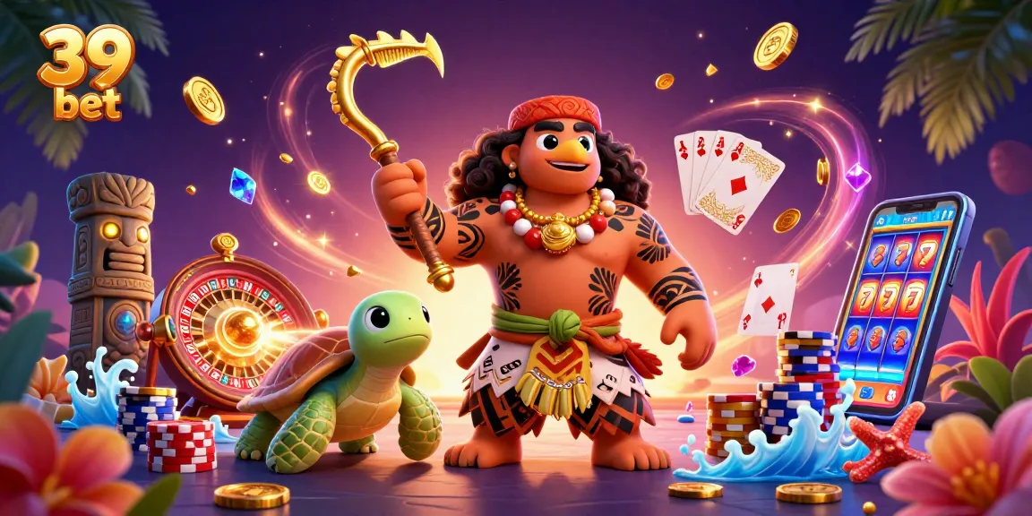 Experience thrilling wins at 39 bet with a lively casino scene illustrating games and excitement.