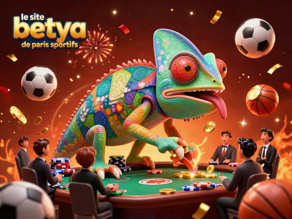 Engage with le site betya de paris sportifs, where exciting sports betting comes alive in a dynamic 3D illustration.