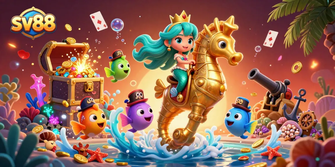 Experience thrilling gameplay and mythical adventures with sv88's vibrant underwater casino world.