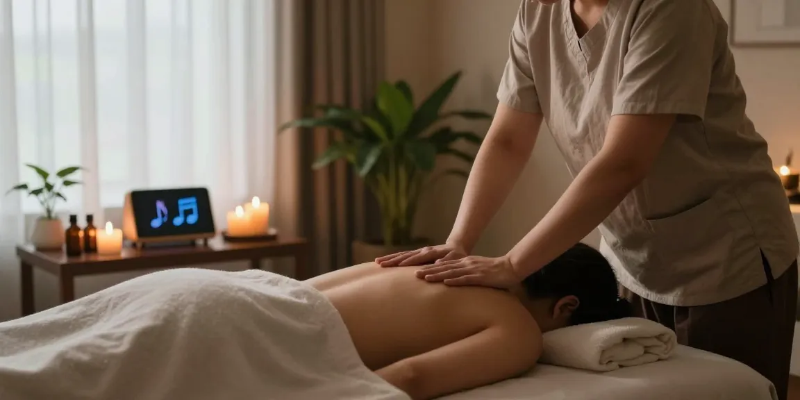 Experience 화성출장마사지 in a serene, relaxing massage therapy room with calming ambiance and soothing techniques.