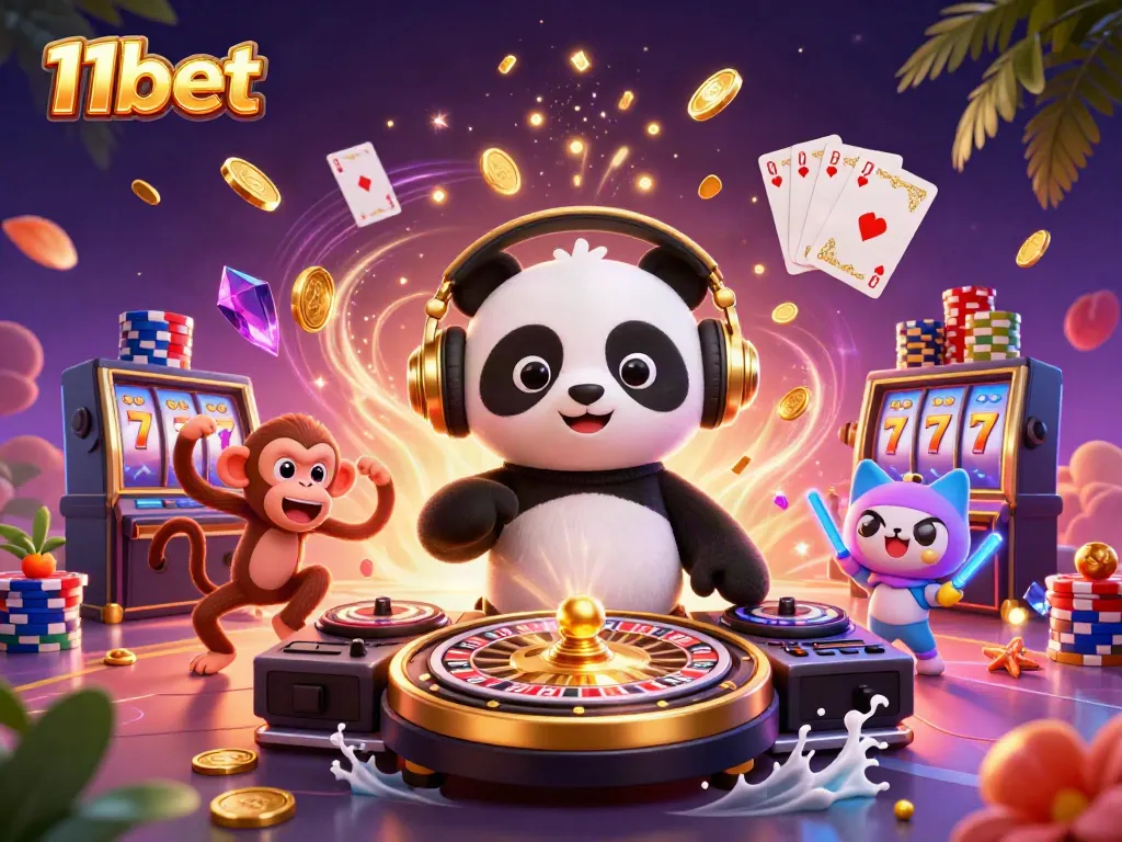 Experience thrilling gameplay at 11bet with vibrant 3D characters and casino elements.