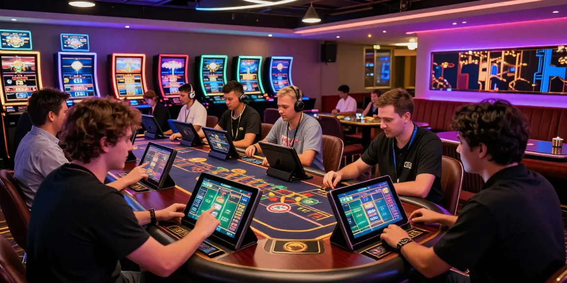 Players enjoying virtual gaming with lavowin daftar in a vibrant betting lounge