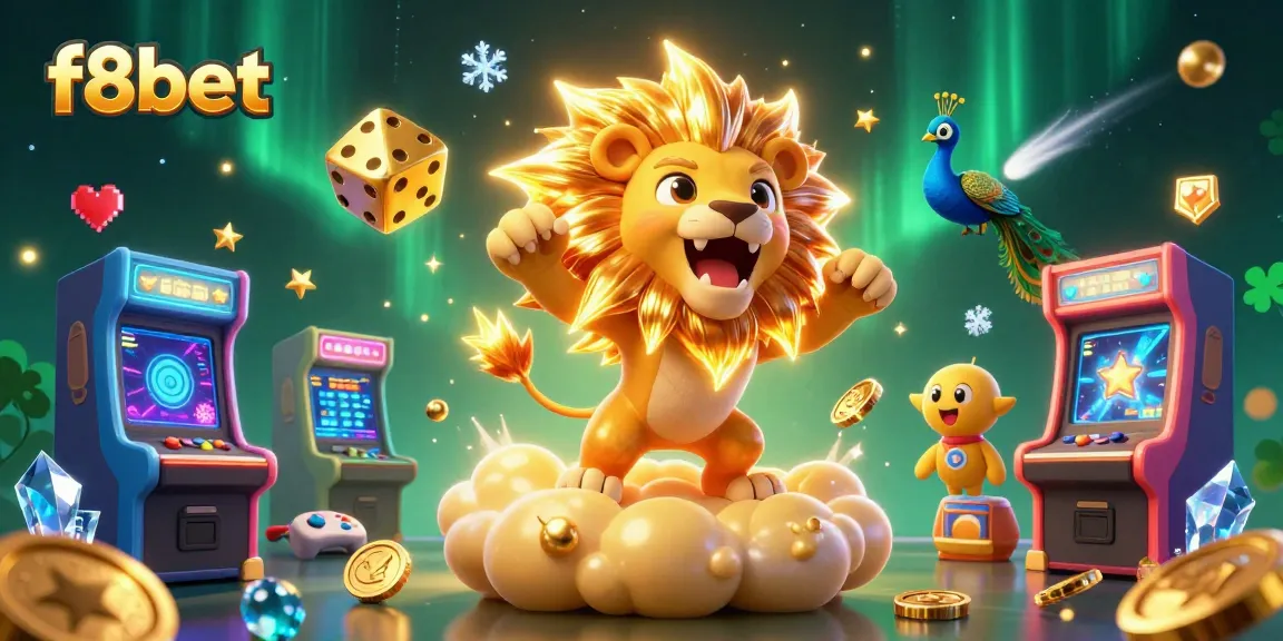 Experience thrilling gameplay with f8bet featuring a majestic sun lion and golden dice in a vivid casino-themed digital world.
