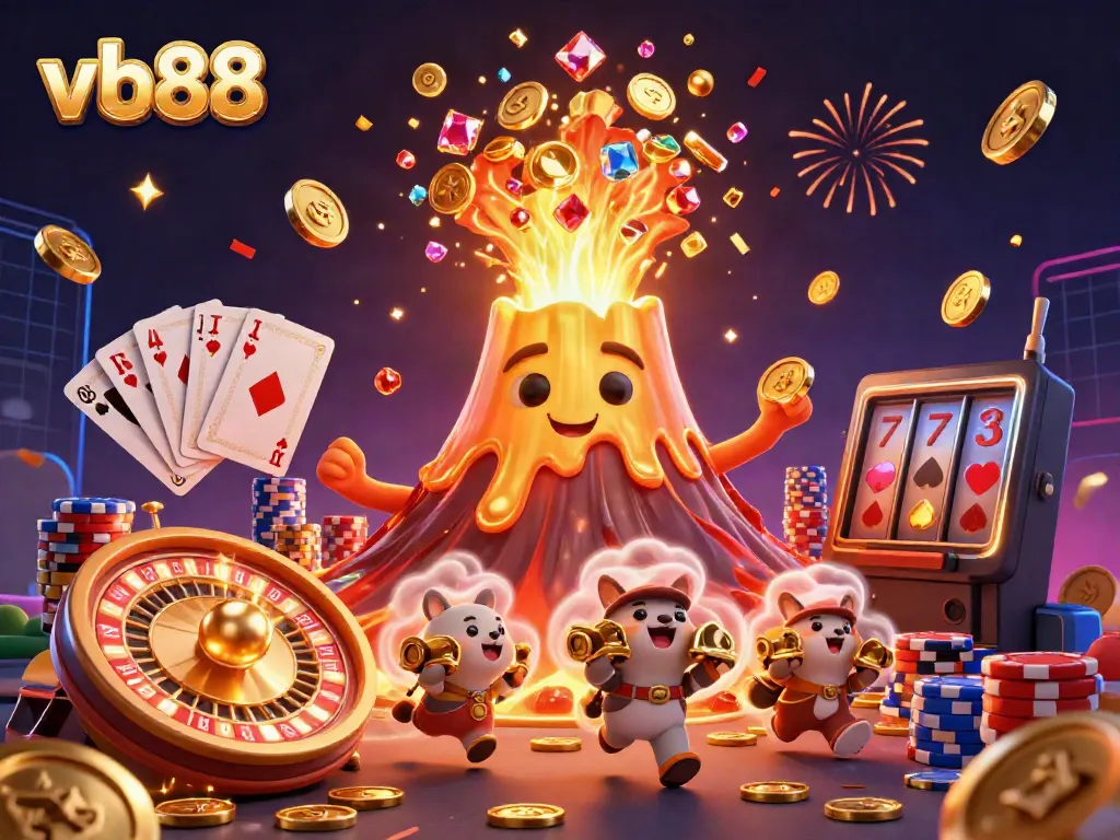 Experience stunning victories and treasures with vb88 amidst a glorious casino eruption of coins and rewards.