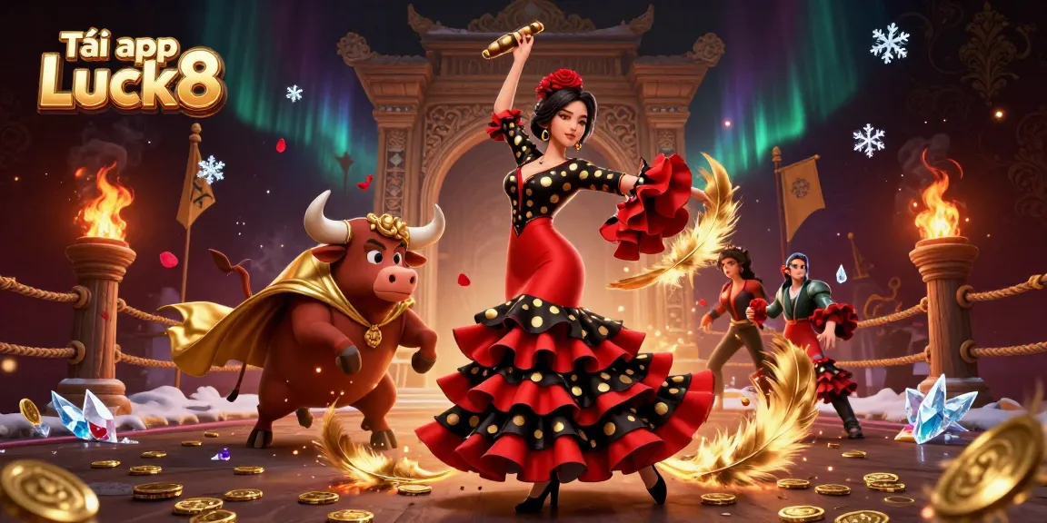 Tải app Luck8 and enhance your gaming with vibrant casino visuals and immersive features as lucky characters engage in action.