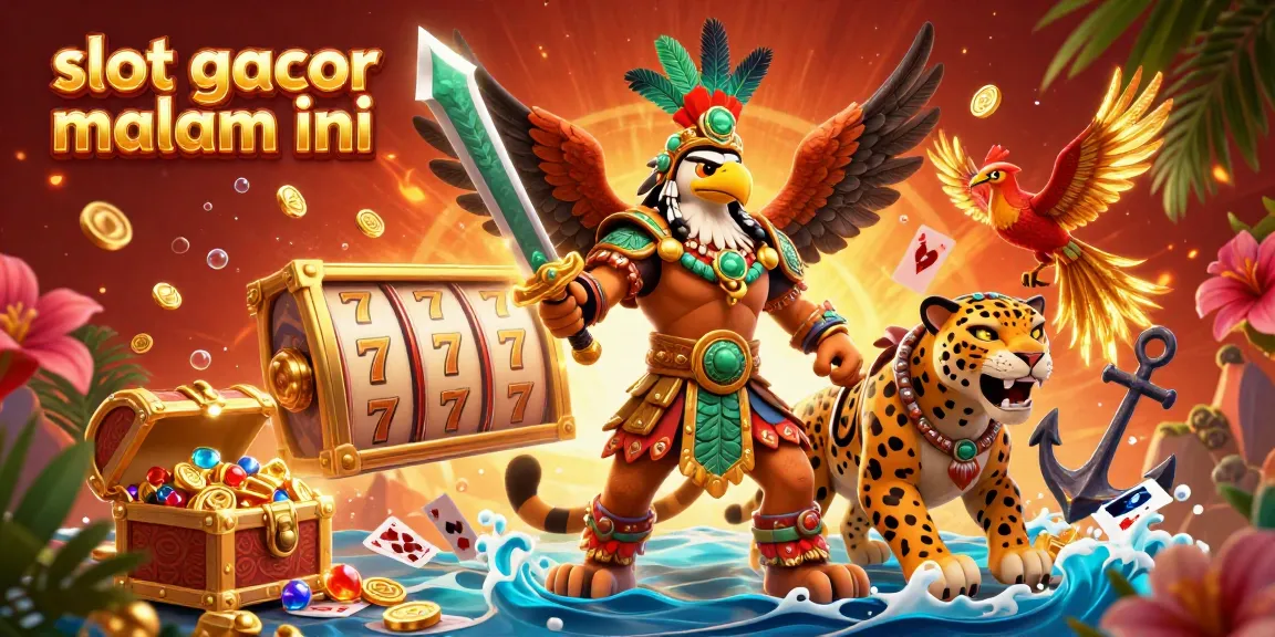 Win big with slot gacor malam ini while enjoying an immersive 3D casino adventure featuring Aztec characters and vibrant gaming elements.