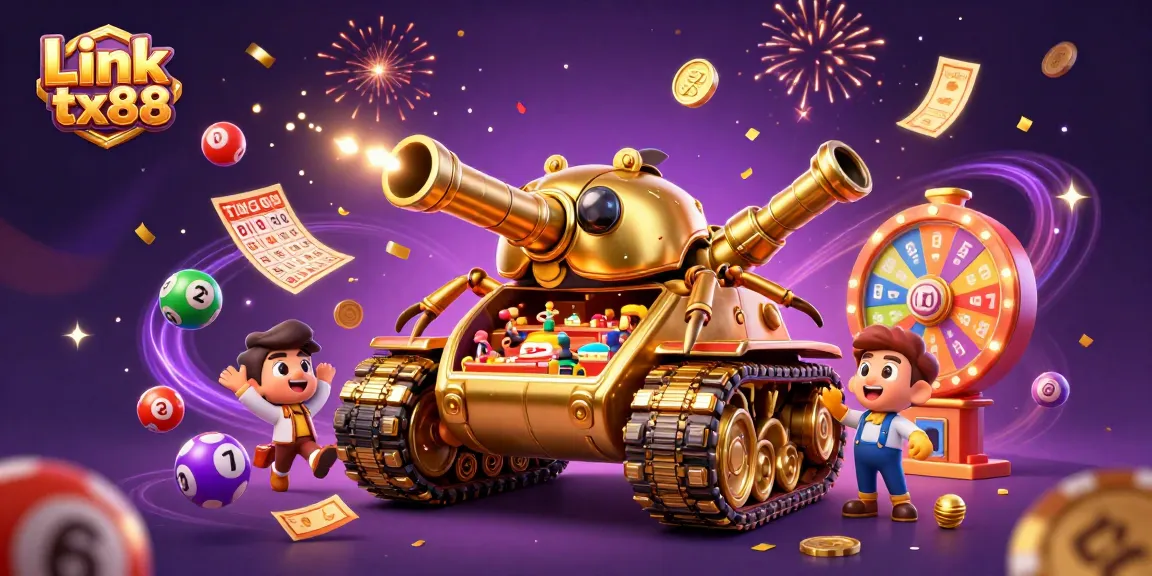 Experience action with Link tx88 in a vibrant digital casino scene packed with excitement.