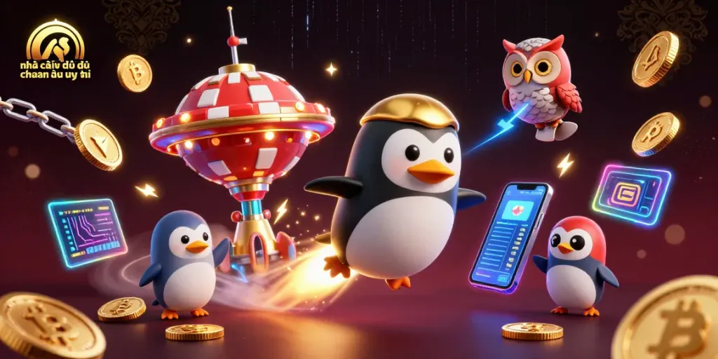 Nhà cái đến từ châu âu uy tín với hình ảnh penguin vàng hấp dẫn và quy tụ các yếu tố cá cược hiện đại.