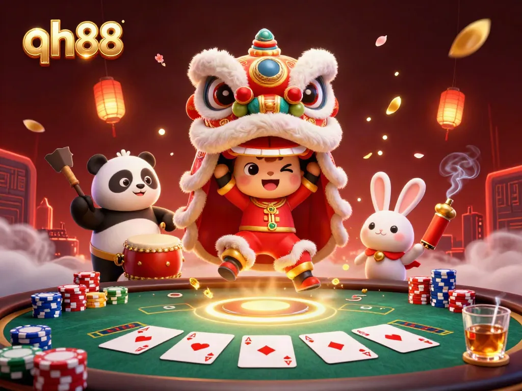 Experience the vibrant world of qh88 with dynamic characters and lively casino elements.