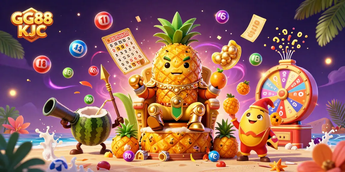 Engage with GG88 KJC's colorful lottery games featuring animated characters and vibrant casino elements.