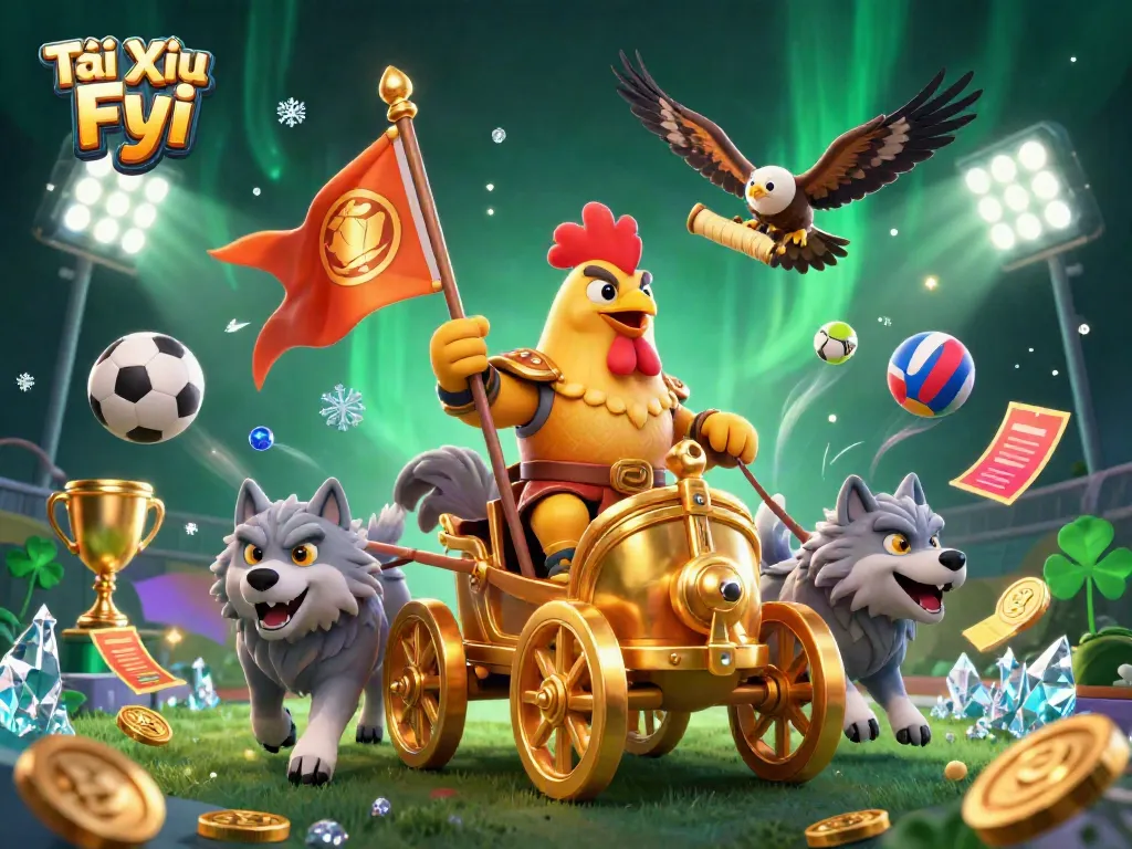 Experience Tài Xỉu Fyi with the dynamic 3D action of sports betting in an engaging casino scene.