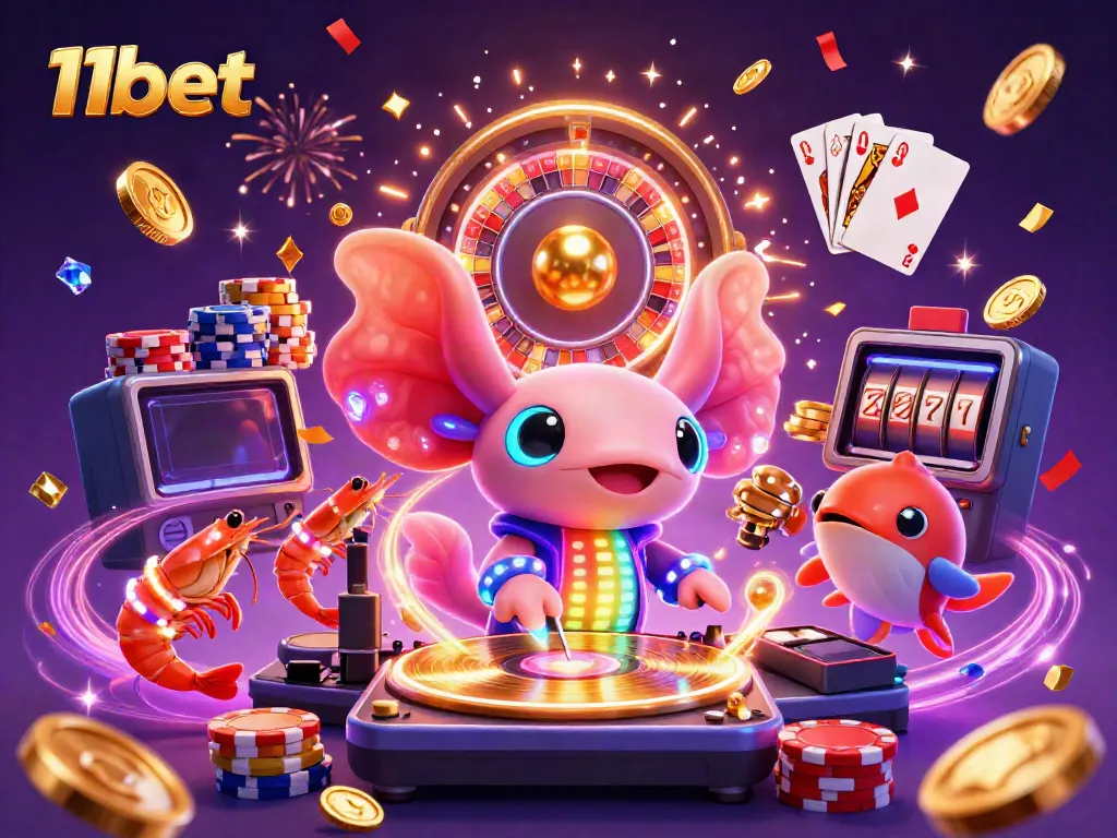 Spin the reels at 11bet while enjoying vibrant underwater entertainment in a neon casino