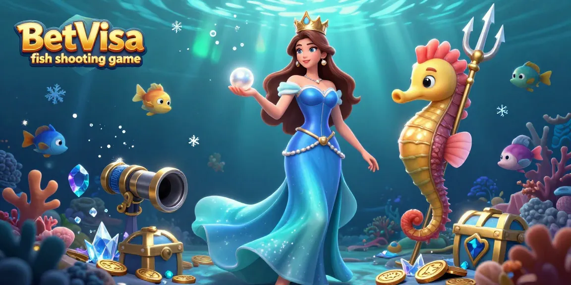 Experience the excitement of BetVisa fish shooting game with vibrant underwater characters and dynamic gaming action.