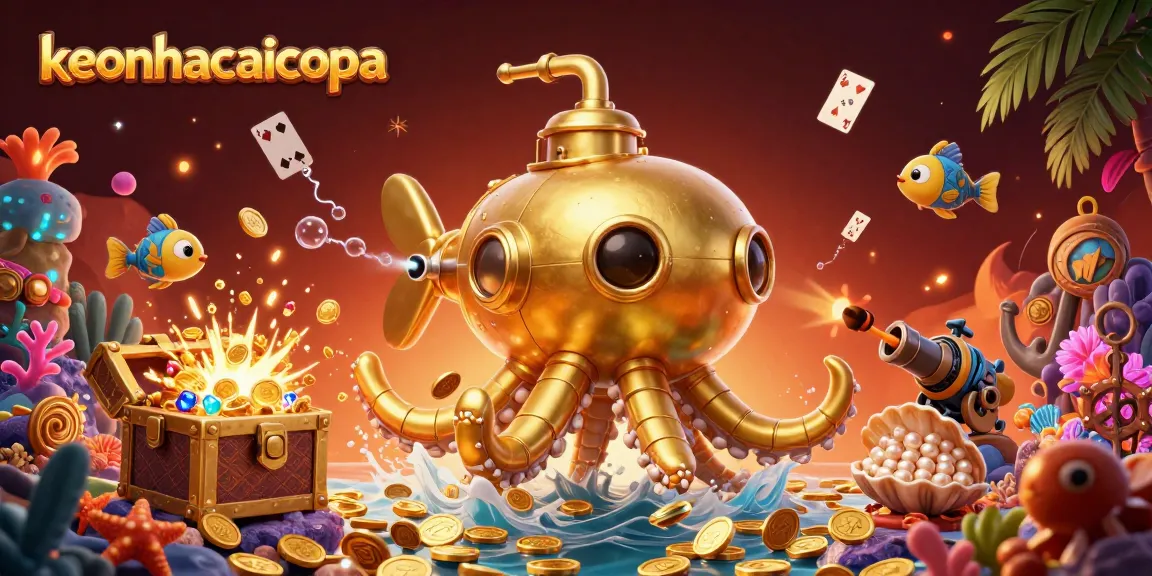 Engage with dynamic betting action at keonhacaicopa, featuring vibrant underwater casino elements.