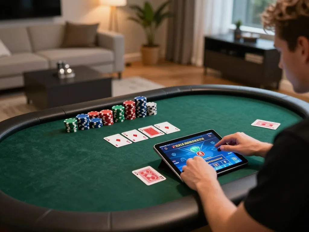 Engage in strategic online poker gameplay at home with gamebaidoithuong8's tablet interface
