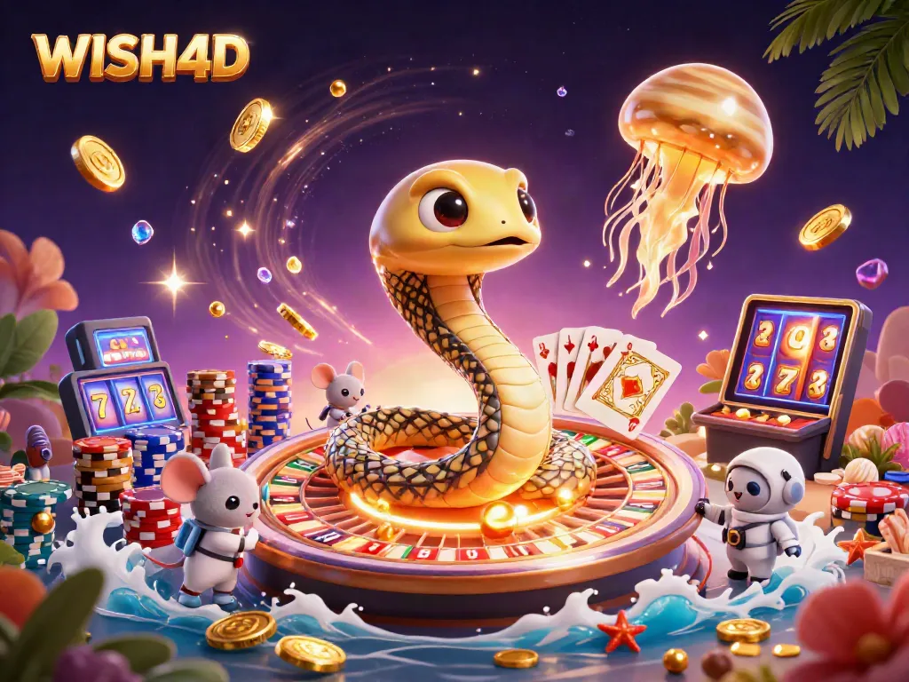 Experience WISH4D gaming action with astronaut mice betting and vibrant cosmic visuals.