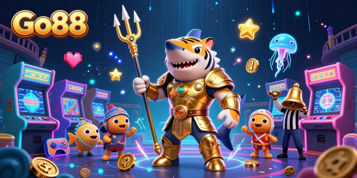 Experience the thrill of Go88 with this dynamic 3D illustration showcasing exciting gaming elements and vibrant aesthetics.