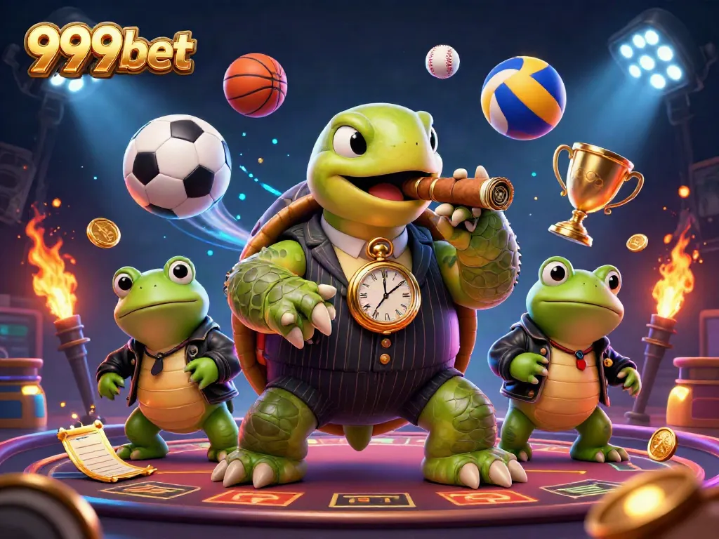 Experience the thrill of 999bet with engaging characters and dynamic betting elements in this vibrant casino scene.