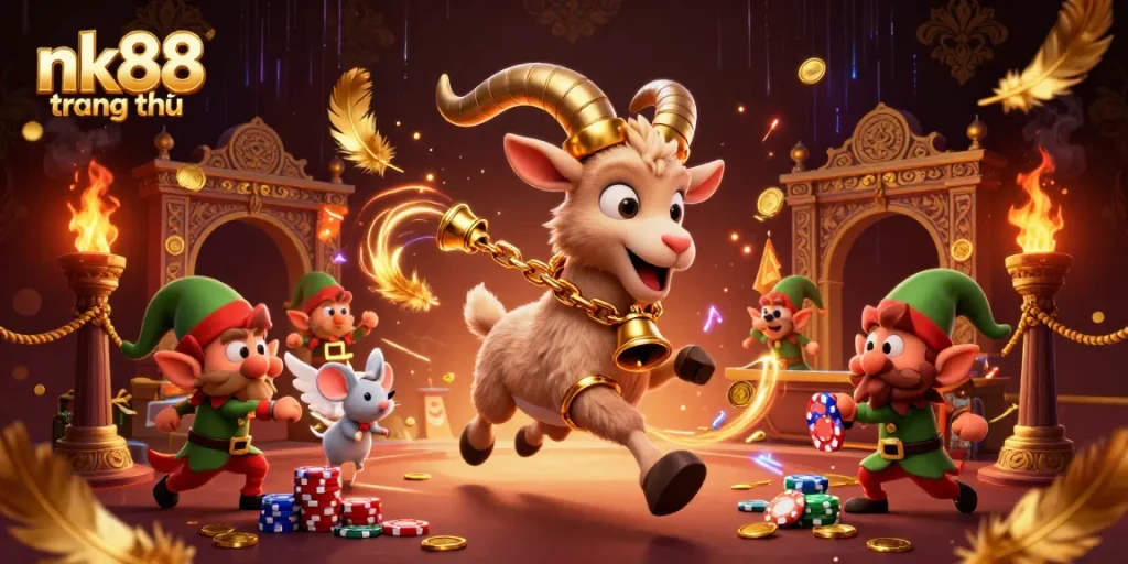 Experience thrilling plays at nk88 trang chủ with a vibrant casino scene featuring characters and dynamic effects.