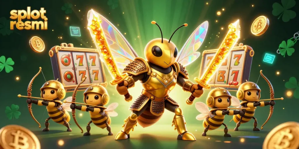 Engage with slot resmi and discover vibrant gaming experiences with golden characters and crypto elements.